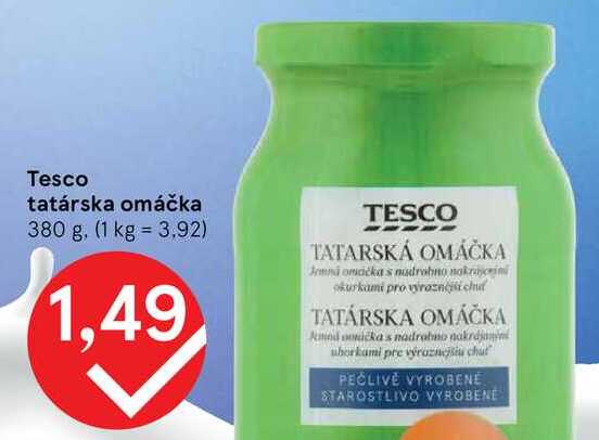 Tesco tatárska omáčka 380 g