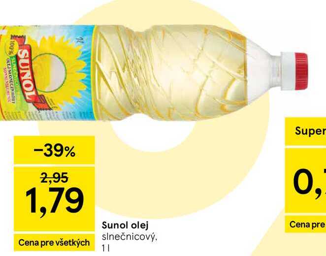Sunol olej slnečnicový, 1l