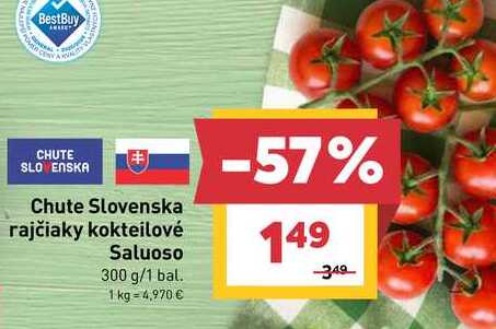 Chute Slovenska rajčiaky kokteilové Saluoso 300 g/1 bal.