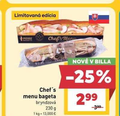 Chef's menu bageta bryndzová 230 g