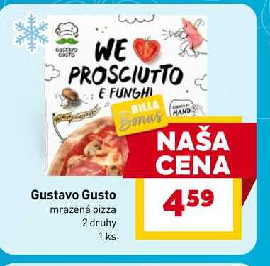 Gustavo Gusto mrazená pizza 2 druhy 1 ks 