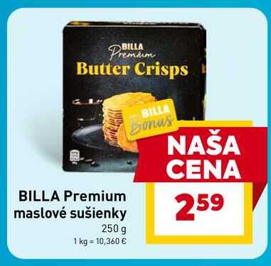BILLA Premium maslové sušienky 250 g