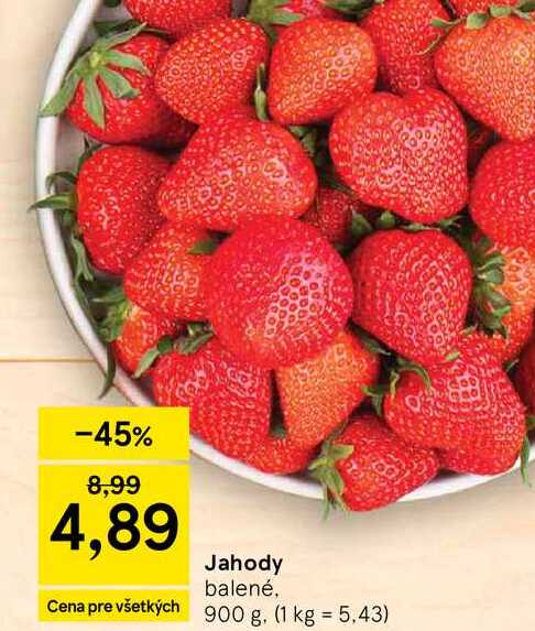 Jahody balené 900 g