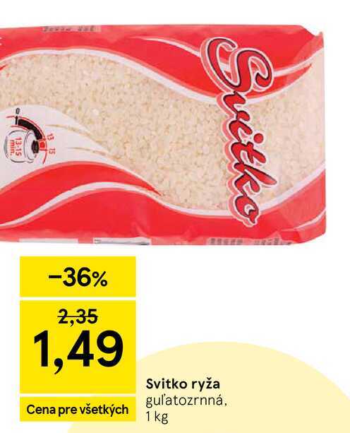 Svitko ryža gul'atozrnná, 1 kg