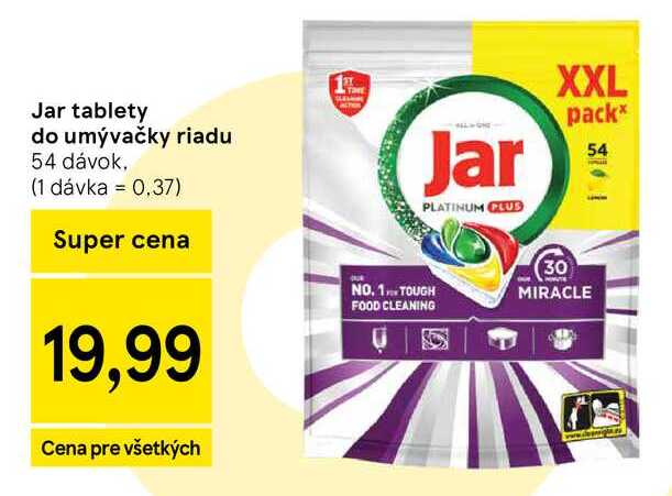 Jar tablety do umývačky riadu 54 dávok