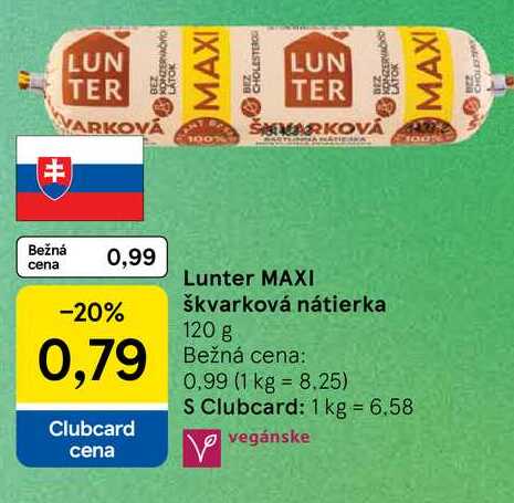 Lunter MAXI škvarková nátierka 120 g 