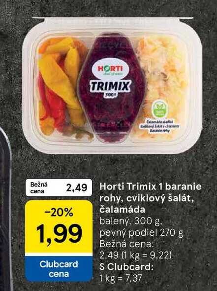 Horti Trimix 1 baranie rohy, cviklový šalát, Čalamáda balený, 300 g