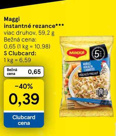 Maggi instantné rezance viac druhov 59,2 g 