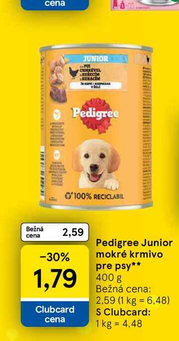 Pedigree Junior mokré krmivo pre psy 400g