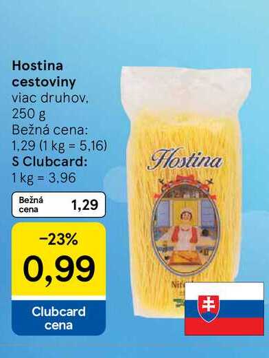 Hostina cestoviny viac druhov 250 g