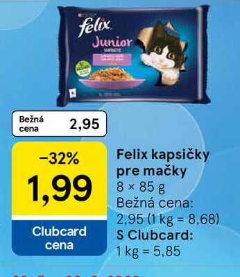Felix kapsičky pre mačky 8 x 85 g