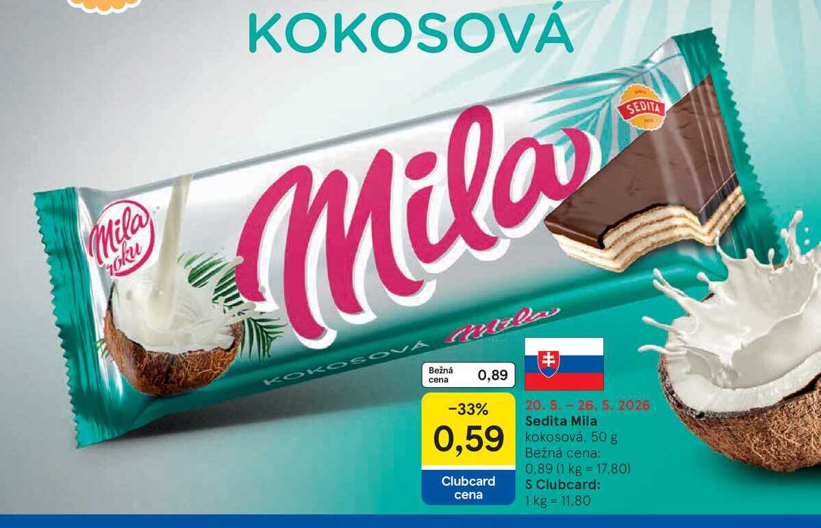 Sedita Mila kokosová 50 g