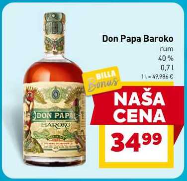 Don Papa Baroko rum 40% 0,7l