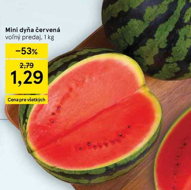 Mini dyňa červená voľný predaj, 1 kg 