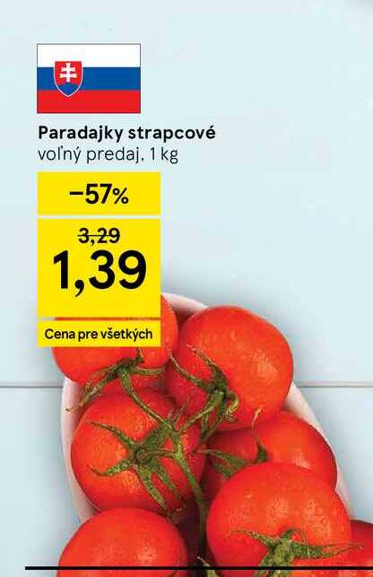 Paradajky strapcové voľný predaj 1 kg