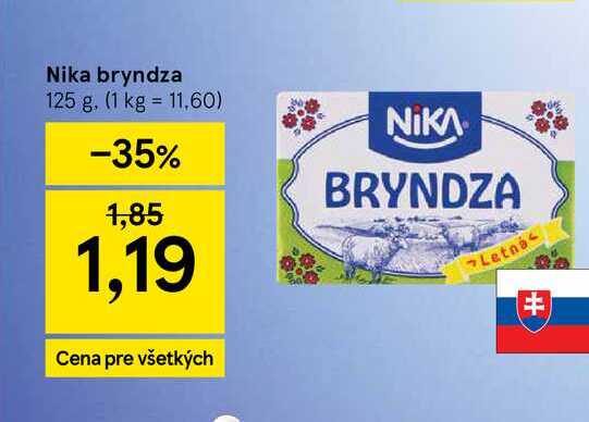 Nika bryndza 125 g