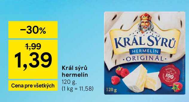 Král sýrů hermelín 120 g