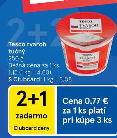 Tesco tvaroh tučný 250 g