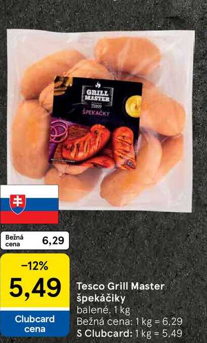 Grill Master špekáčiky balené, 1 kg