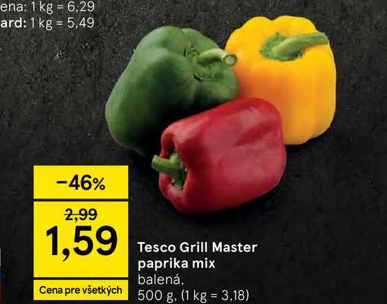 Tesco Grill Master paprika mix balená, 500 g
