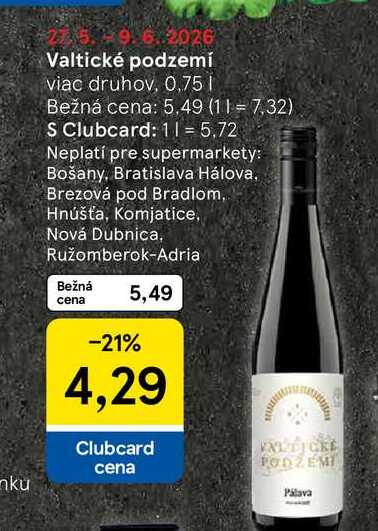 Valtické podzemí viac druhov, 0,75 l