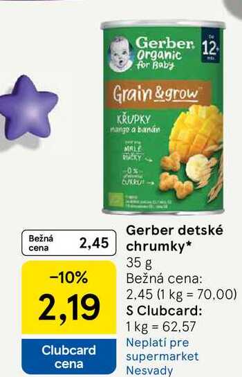 Gerber detské chrumky 35 g 