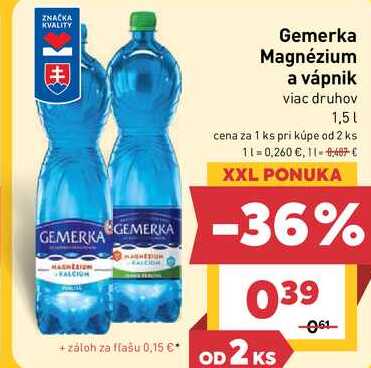 Magnézium a vápnik viac druhov 1,5 l