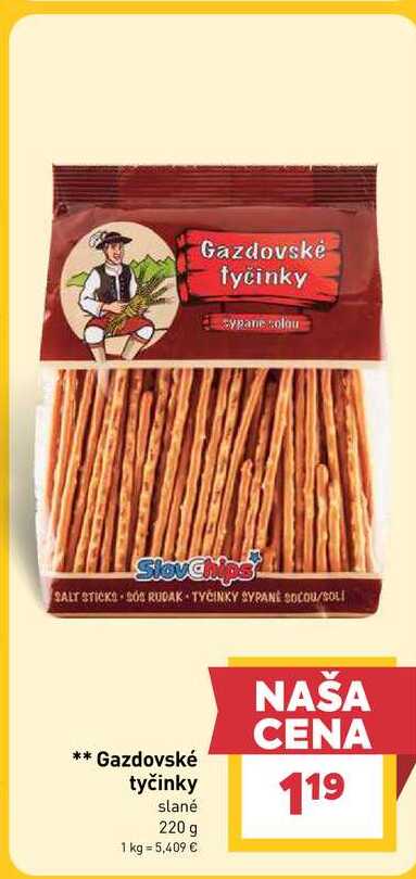 Gazdovské tyčinky slané 220 g