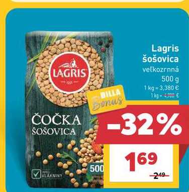 Lagris šošovica veľkozrnná 500 g 