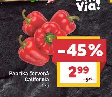 Paprika červená California 1 kg 
