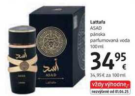 Lattafa ASAD pánska parfumovaná voda, 100 ml 