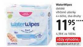 WaterWipes detské vlhčené utierky, 4x 60 ks