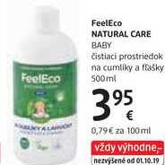 FeelEco NATURAL CARE BABY čistiaci prostriedok na cumlíky a fľašky, 500 ml