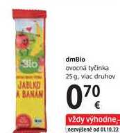 dmBio ovocná tyčinka, 25 g