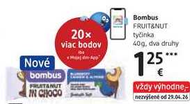 Bombus FRUIT&NUT tyčinka, 40 g