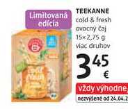 TEEKANNE cold & fresh ovocný čaj, 15x 2,75 g