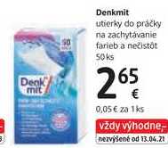 Denkmit utierky do práčky na zachytávanie farieb a nečistôt, 50 ks
