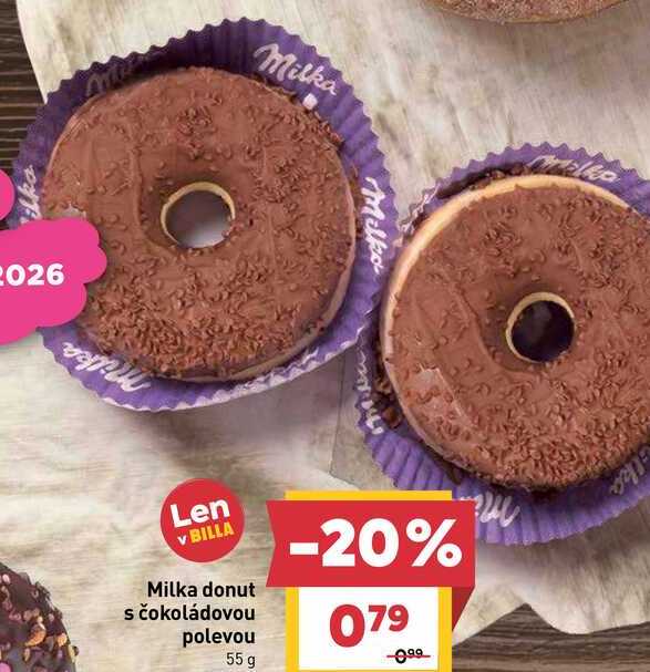 Milka donut s čokoládovou polevou 55g 