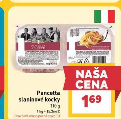 Pancetta slaninové kocky 110 g