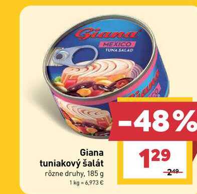 Giana tuniakový šalát rôzne druhy, 185 g
