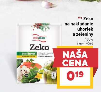 Zeko na nakladanie uhoriek a zeleniny 100 g