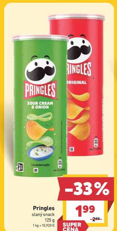 Pringles slaný snack 125 g 
