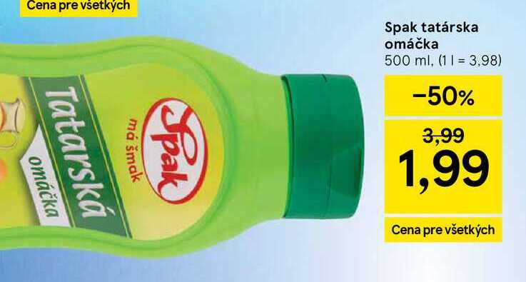 Spak tatárska omáčka 500 ml