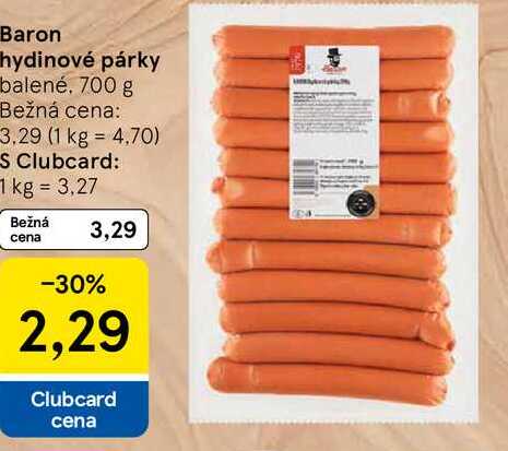 Baron hydinové párky balené 700 g