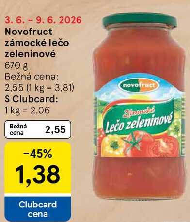 Novofruct zámocké lečo zeleninové 670 g 