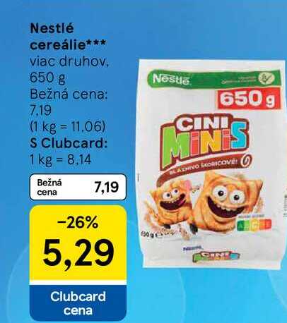 Nestlé cereálie 650 g 