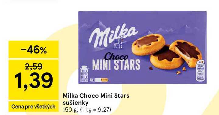 Milka Choco Mini Stars sušienky 150 g