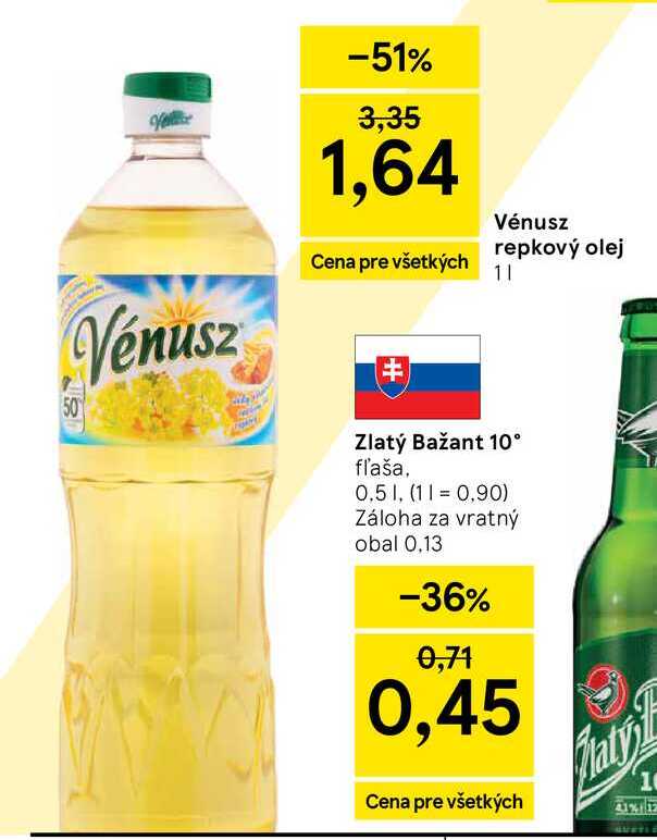 Vénusz repkový olej 1l