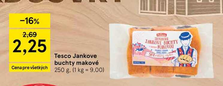 Tesco Jankove buchty makové 250 g