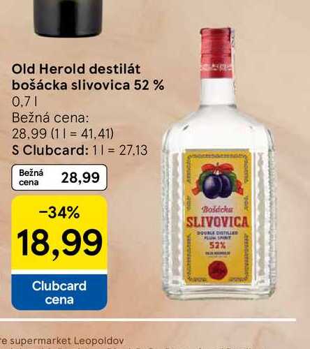 Old Herold destilát bošácka slivovica 52 % 0,7l